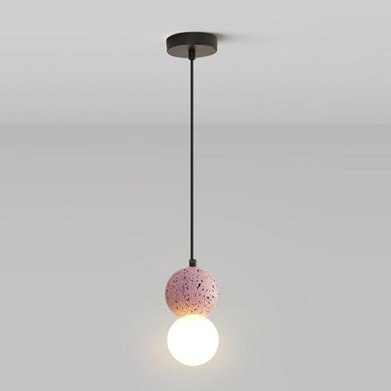 LumiéDesign Stilvolle LED-Pendelleuchte in Rosa, Grau, Schwarz, Weiß