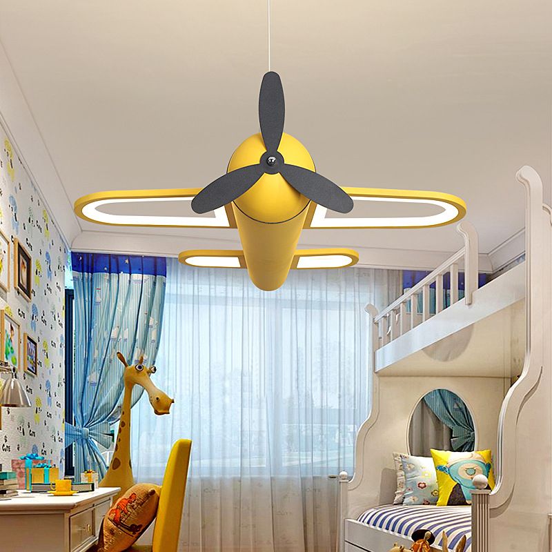 KinderLicht Fantasievolle LED-Pendelleuchte in Blau & Gelb fürs Chinderzimmer