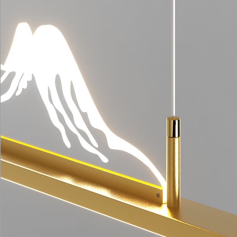 GlanzLicht Moderne LED Pendelleuchte in Schwarz-Gold