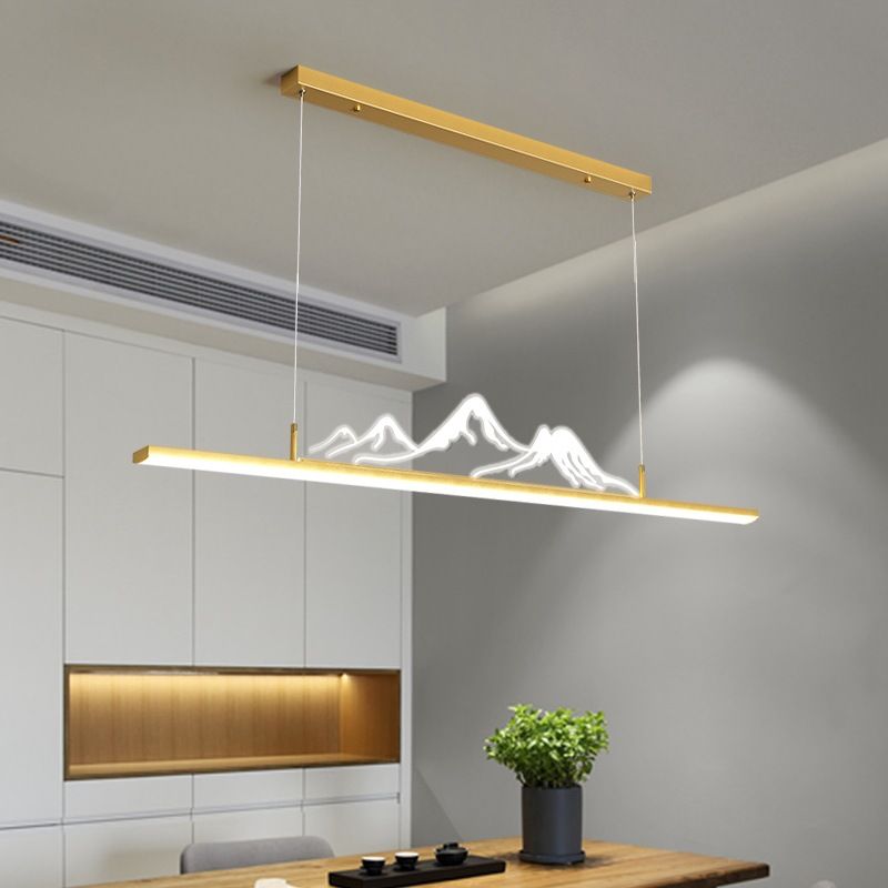 GlanzLicht Moderne LED Pendelleuchte in Schwarz-Gold