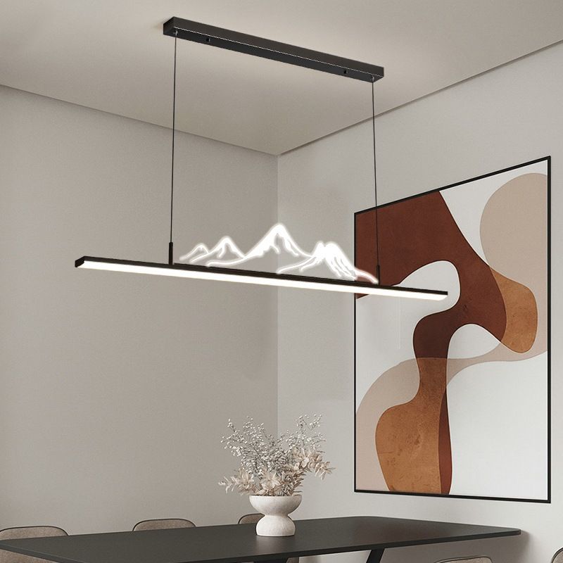 GlanzLicht Moderne LED Pendelleuchte in Schwarz-Gold