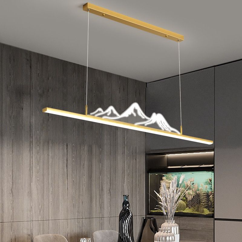 GlanzLicht Moderne LED Pendelleuchte in Schwarz-Gold