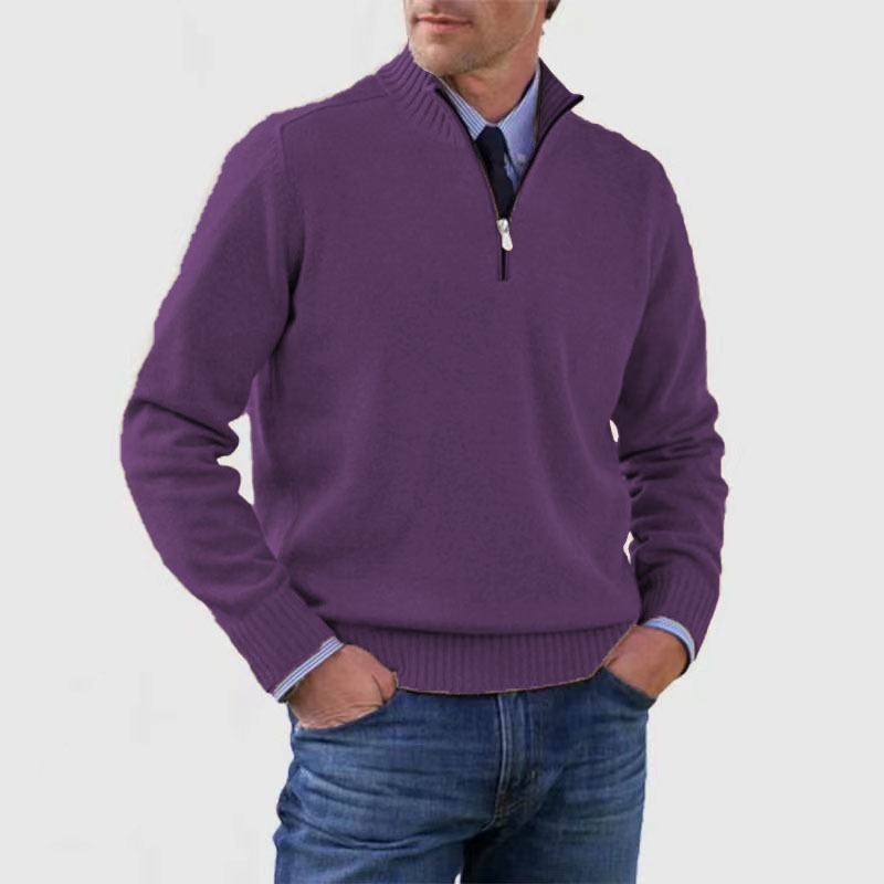 Jan's Stylischer Herrenpullover mit Half-Zip