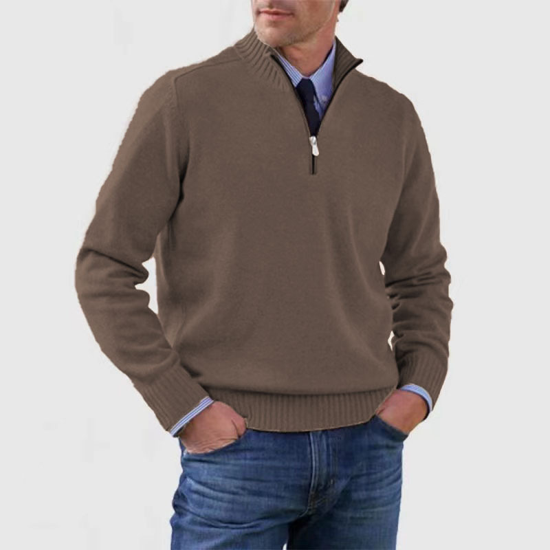 Jan's Stylischer Herrenpullover mit Half-Zip