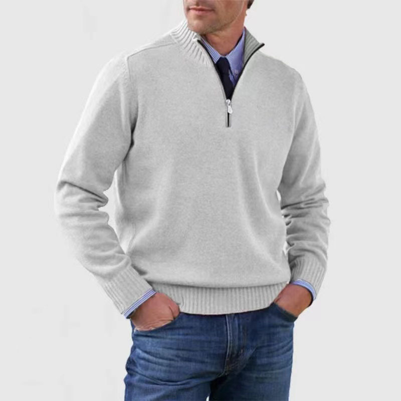 Jan's Stylischer Herrenpullover mit Half-Zip