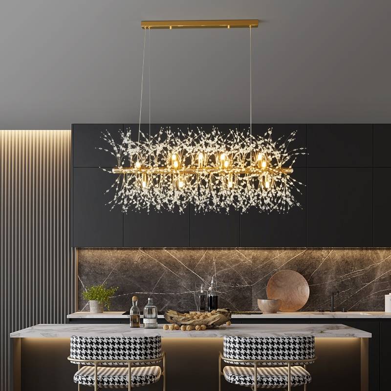 LuxiLight Moderne LED Pendelleuchten in Gold-Weiß für stilvolle Wohn- und Essbereiche