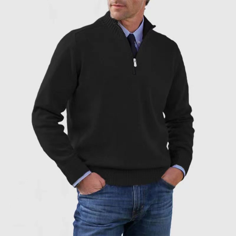 Jan's Stylischer Herrenpullover mit Half-Zip