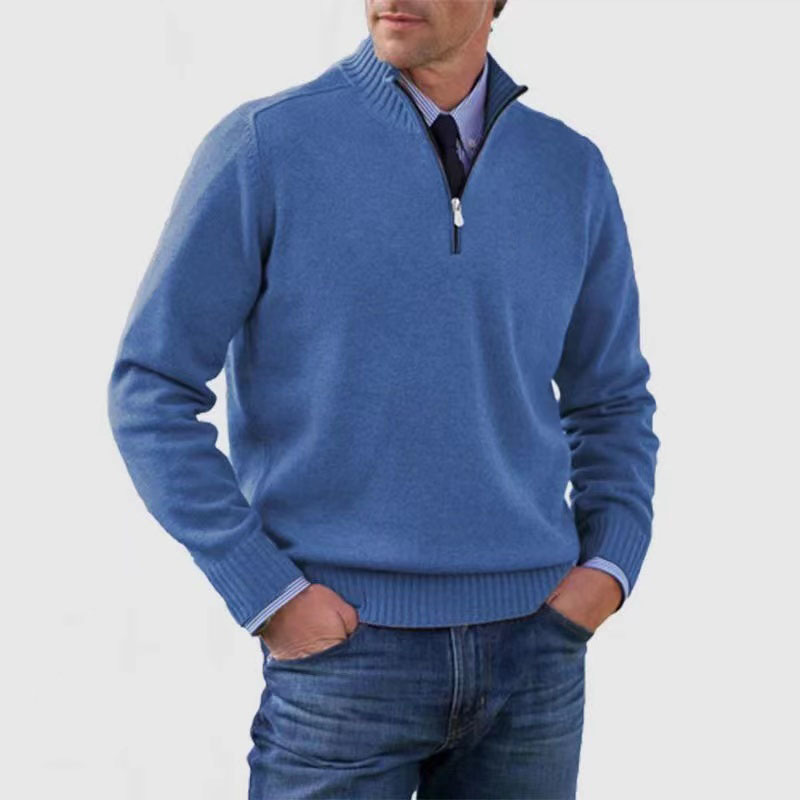 Jan's Stylischer Herrenpullover mit Half-Zip