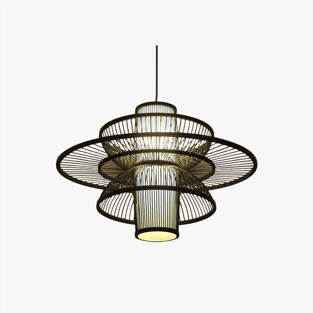 UrbanGlow Elegante Rattan-Hängelampe – Stilvolles Design für moderne Räume