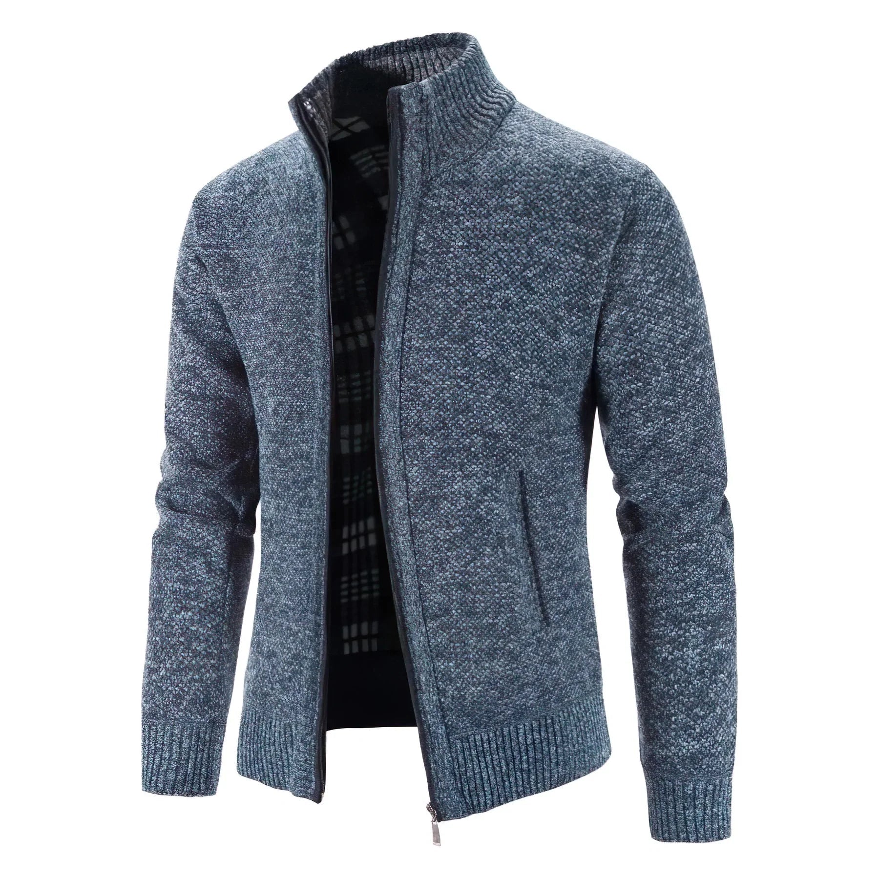 Markus Elegante Herren Strickjacke mit Reißverschluss