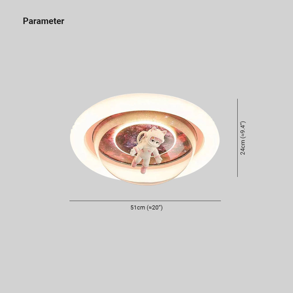 LunaLicht Dimmbarer LED-Astronauten-Deckenstrahler fürs Kinderzimmer