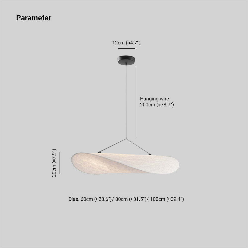 LeuchtKunst Modernes LED Hängeleuchten-Design aus Metall und Kunstseide