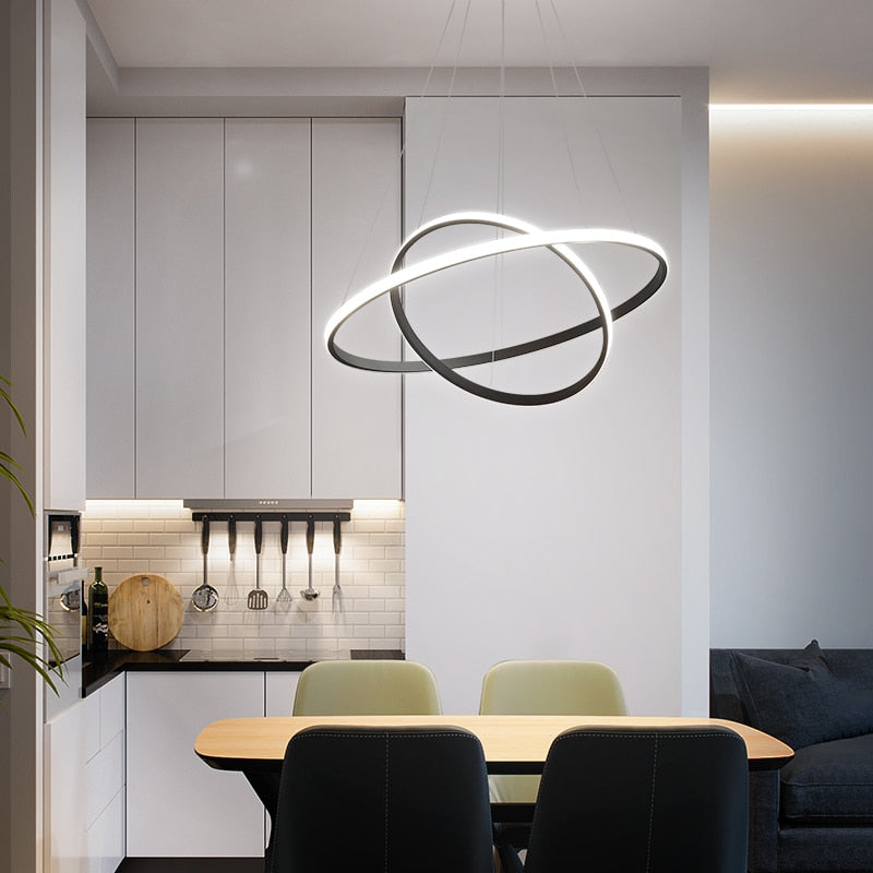 LumiCasa Modernes LED-Ring-Pendellampe-Design