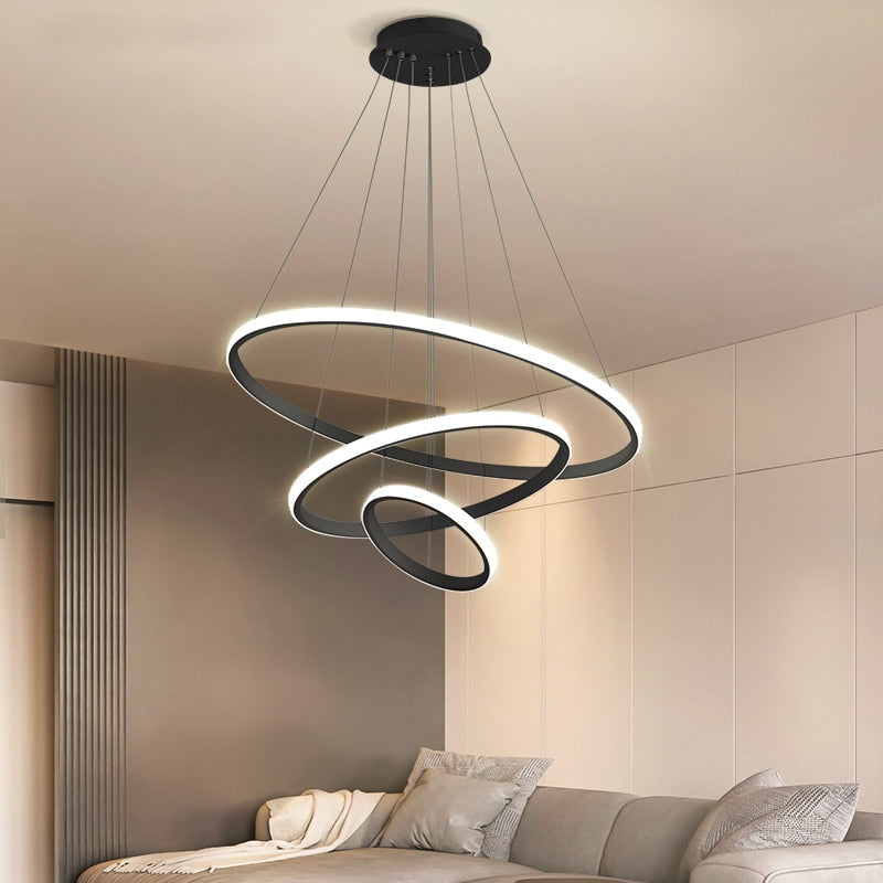 LumiCasa Modernes LED-Ring-Pendellampe-Design