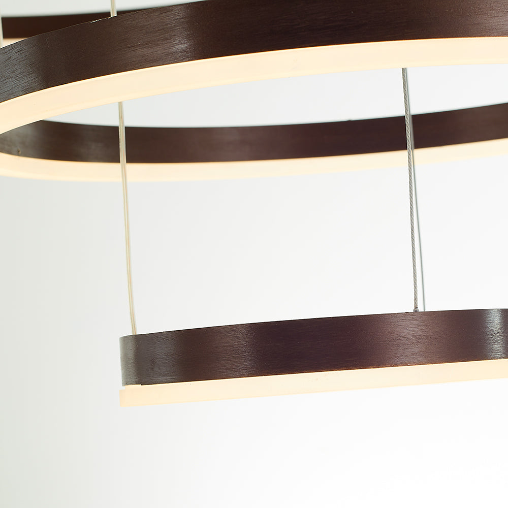 Glanzlicht LED-Ring Kronleuchter in Schwarz/Gold/Kaffee - Modernes Design