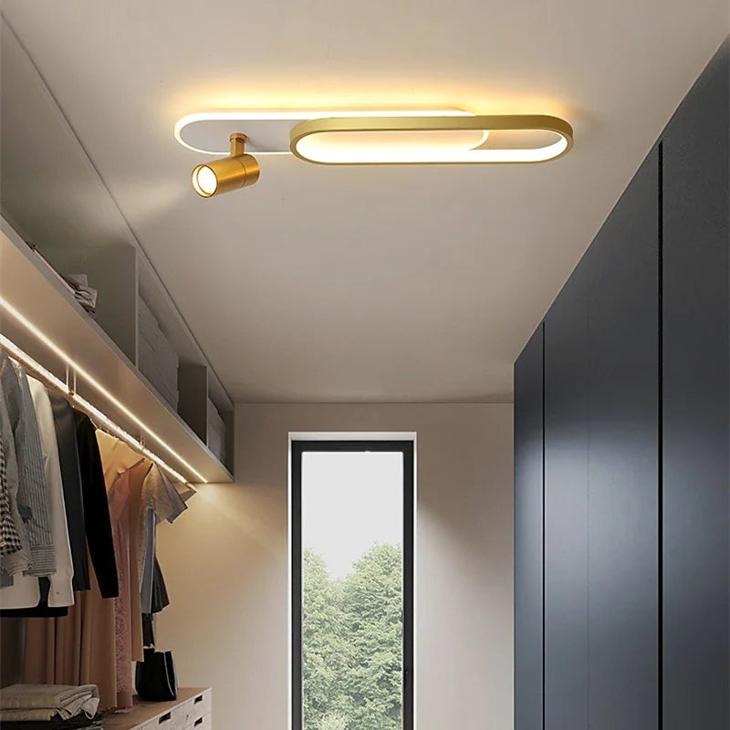 LumiLux Moderne LED Deckenleuchte Schwarz/Gold für stilvolle Räume