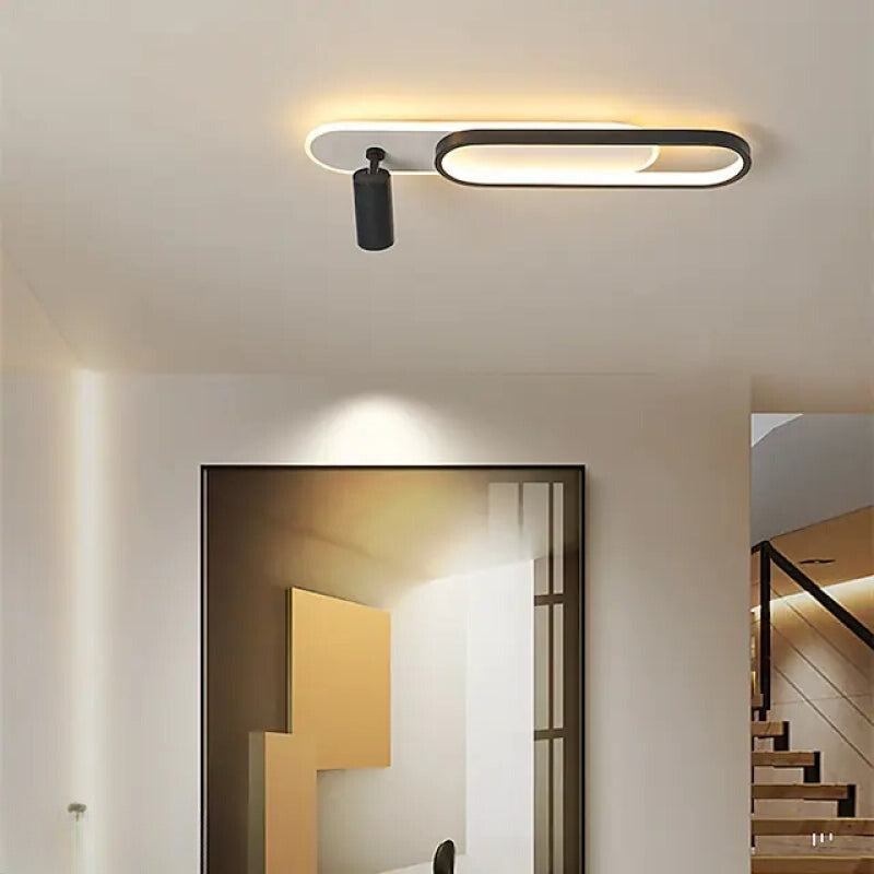 LumiLux Moderne LED Deckenleuchte Schwarz/Gold für stilvolle Räume