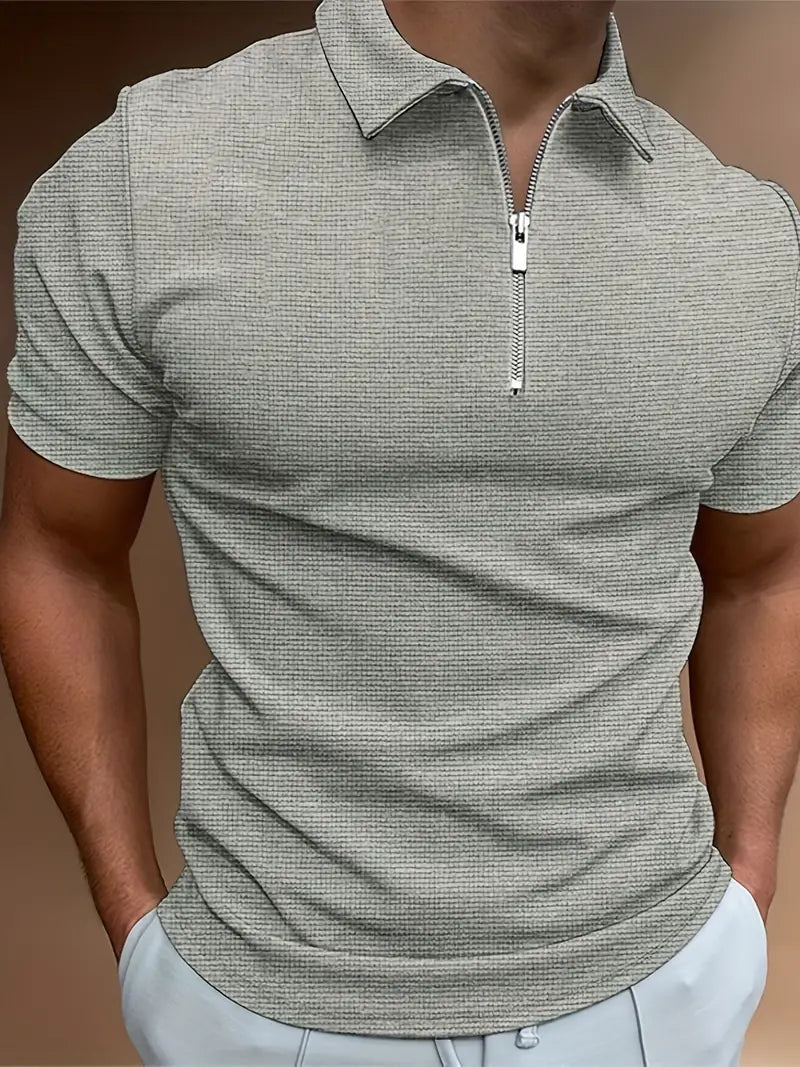 UrbanMen Zip-Poloshirt für Herren – Eleganter Komfort