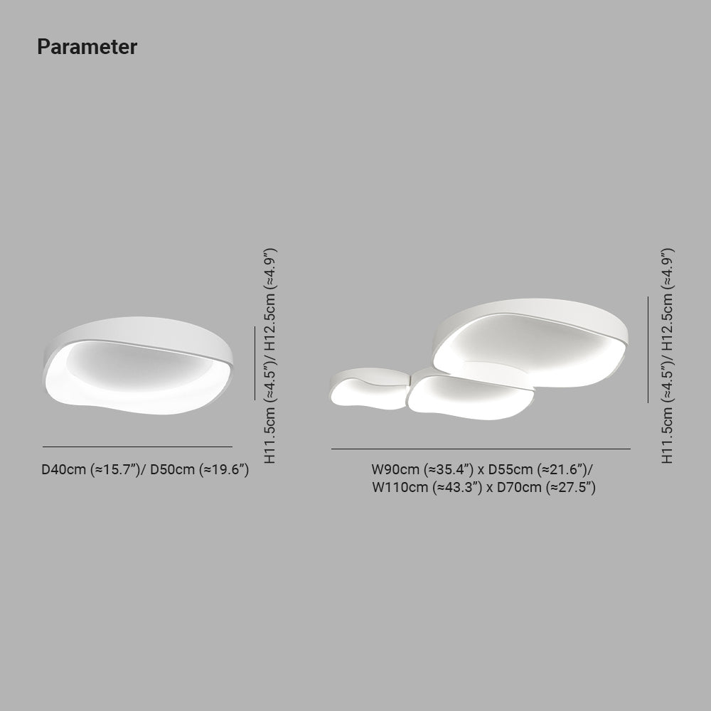 LumiLux Moderne LED Deckenleuchte in Weiß – Metall/Acryl Kombination