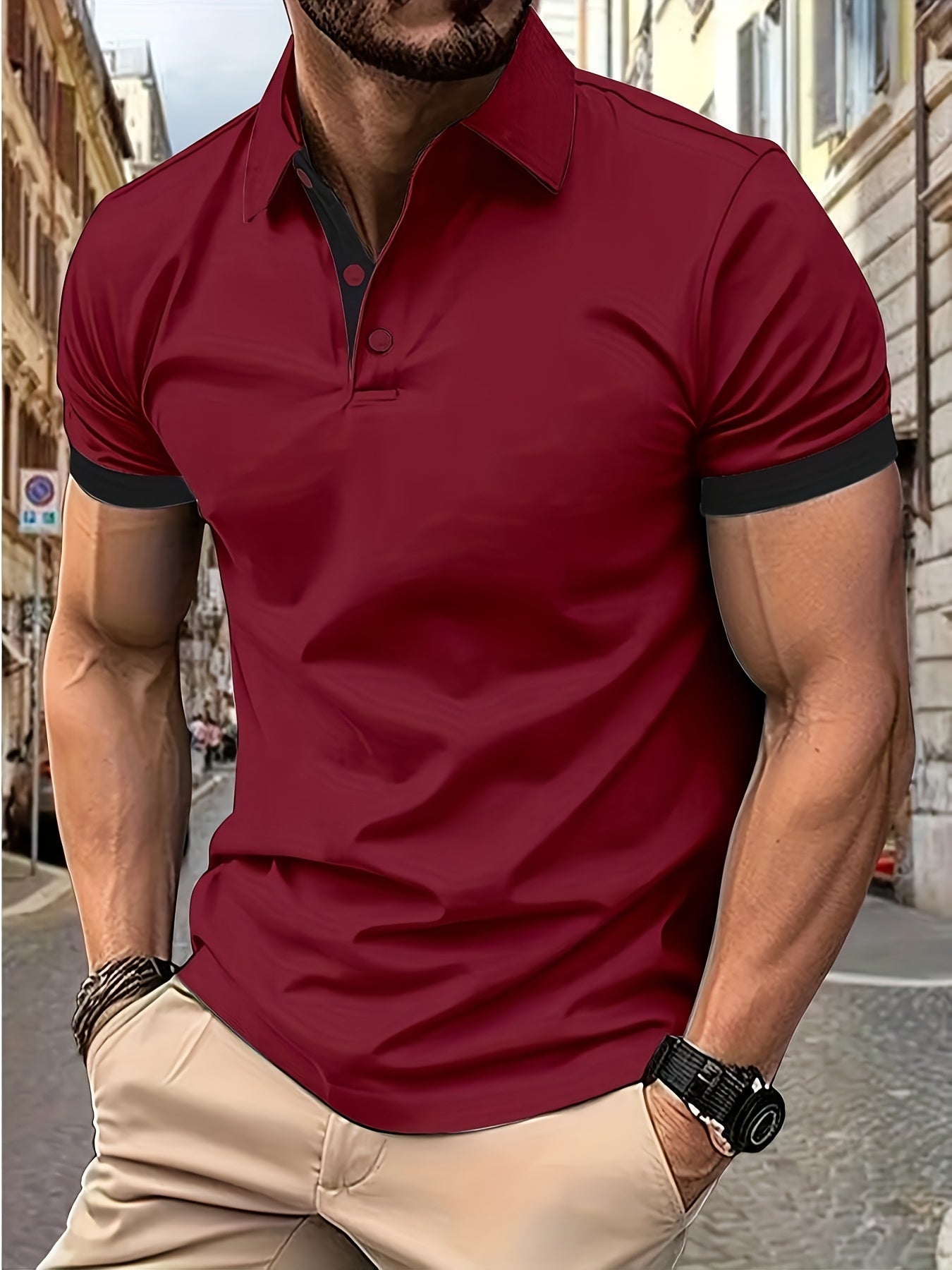 MaxStyle Modernes Polohemd für Herren