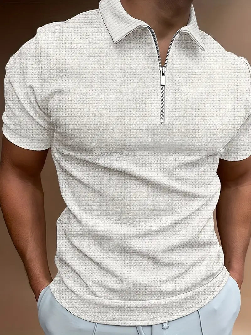 UrbanMen Zip-Poloshirt für Herren – Eleganter Komfort