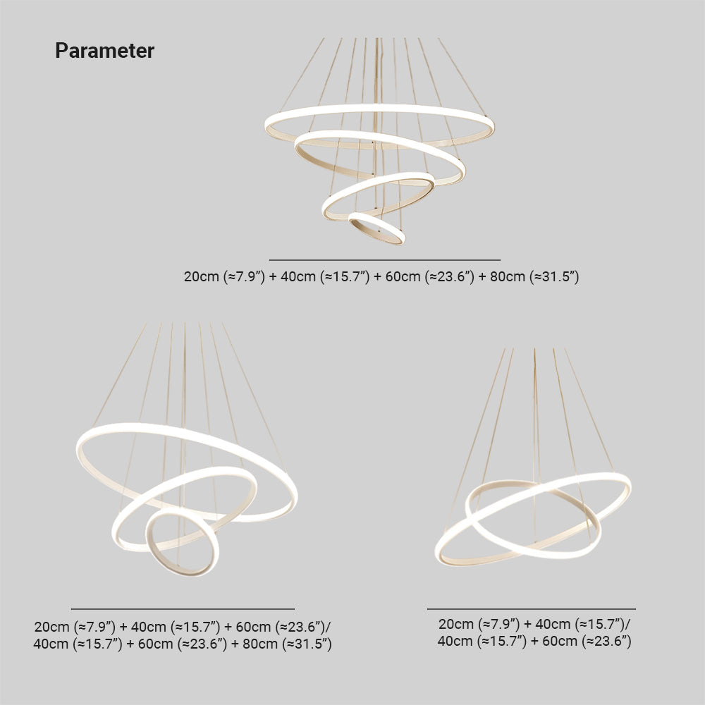 LumiCasa Modernes LED-Ring-Pendellampe-Design