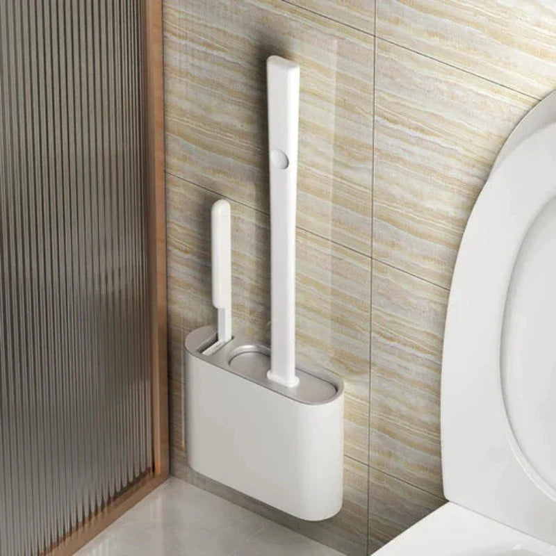 EcoClean Silikon Toilettenbürste mit Wandhalterung für hygienische Sauberkeit