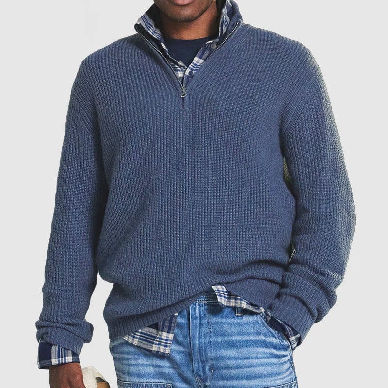 Johann Klassischer Herren-Strickpullover mit Half-Zip